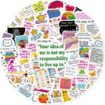 100 Pcs Mental Health Stickers, Cute Anxiety Waterproof Vinyl for Laptop, Phone, Water Bottle, Luggage, Kids Teens Boys Girls Women - Image 2