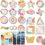102 Pieces Calm Anxiety Sensory Stickers, 2 Different Surface Texture Styles, Breathing Mindfulness Textured Stickers for Office & Classroom Desks, Fidget Anxiety & Stress Relief for Adults & Teens - Image 2