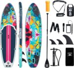 10’6’’ Portable Inflatable Stand Up Paddle Board (SUP) for Adults and Youth with Non-Slip Deck – Complete Accessories Kit, Perfect for Fishing, Yoga, Fitness & Family Fun - Image 2