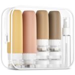 16 Pack Travel Bottles Set, TSA Approved Leak Proof Silicone Squeezable Containers for Toiletries, Refillable Travel Accessories for Conditioner, Shampoo, Lotion & Body Wash Accessories - Image 2