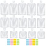 17 Pack Travel Pouches for Toiletries,TSA Approved,Travel Size Portable Containers,Stand Up Pouch,Refillable Travel Accessories for Shampoo Conditioner Lotion Soap Liquids (B-17pcs) - Image 2