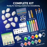 Rock Painting Kit- Glow in The Dark Rock Kit, Arts and Crafts for Kids Ages 6-12, Art Supplies Toy , Kids Craft Paint Kits, Arts & Crafts for Boys Girls Birthday Party Gift Toy - Image 5