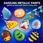 Rock Painting Kit- Glow in The Dark Rock Kit, Arts and Crafts for Kids Ages 6-12, Art Supplies Toy , Kids Craft Paint Kits, Arts & Crafts for Boys Girls Birthday Party Gift Toy - Image 8