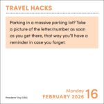 Travel Hacks 2026 Day-to-Day Calendar: Tricks to Make Your Trip More Awesome - Image 4