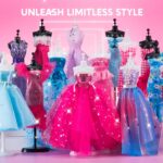 Klever Kits 400+PCS Fashion Design Crafts for Kids, Art and Crafts, DIY Sewing Kits with 3 Mannequins for Girls Aged 8-12, Birthday Presents, Toys for Kids - Image 3