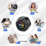 Jack Pomodoro Timer - Productivity Cube, Visual Focus Timer, Mute & Vibration & Adjustable Sound Alert, for Office, ADHD, Study, Work, 3/5/10/25/30/60min & Custom Countdown - Black - Image 6