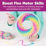 Creativity for Kids Quick Knit Loom Kit | Learn to Knit a Colorful Hat or Cozy with an Easy Loom | Relaxing DIY Craft & Mindful Activity for Kids and Beginners Everywhere (Ages 7+) - Image 6