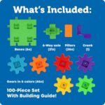 Learning Resources Gears! Gears! Gears! 100-Piece Deluxe Building Set -STEM Activities, Fine Motor Skills, Toddler Explorer Kit, Science and Construction, Boys and Girls Gifts - Image 4