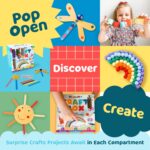 Craft Box for Kids - 10 Creative Arts and Crafts for Kids Ages 4-8, Fun, No Mess Educational Preschool & Homeschool Art Projects, Toddler Crafts Kit Supplies, Christmas Gift for Girls and Boys - Image 4