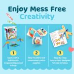 Craft Box for Kids - 10 Creative Arts and Crafts for Kids Ages 4-8, Fun, No Mess Educational Preschool & Homeschool Art Projects, Toddler Crafts Kit Supplies, Christmas Gift for Girls and Boys - Image 5