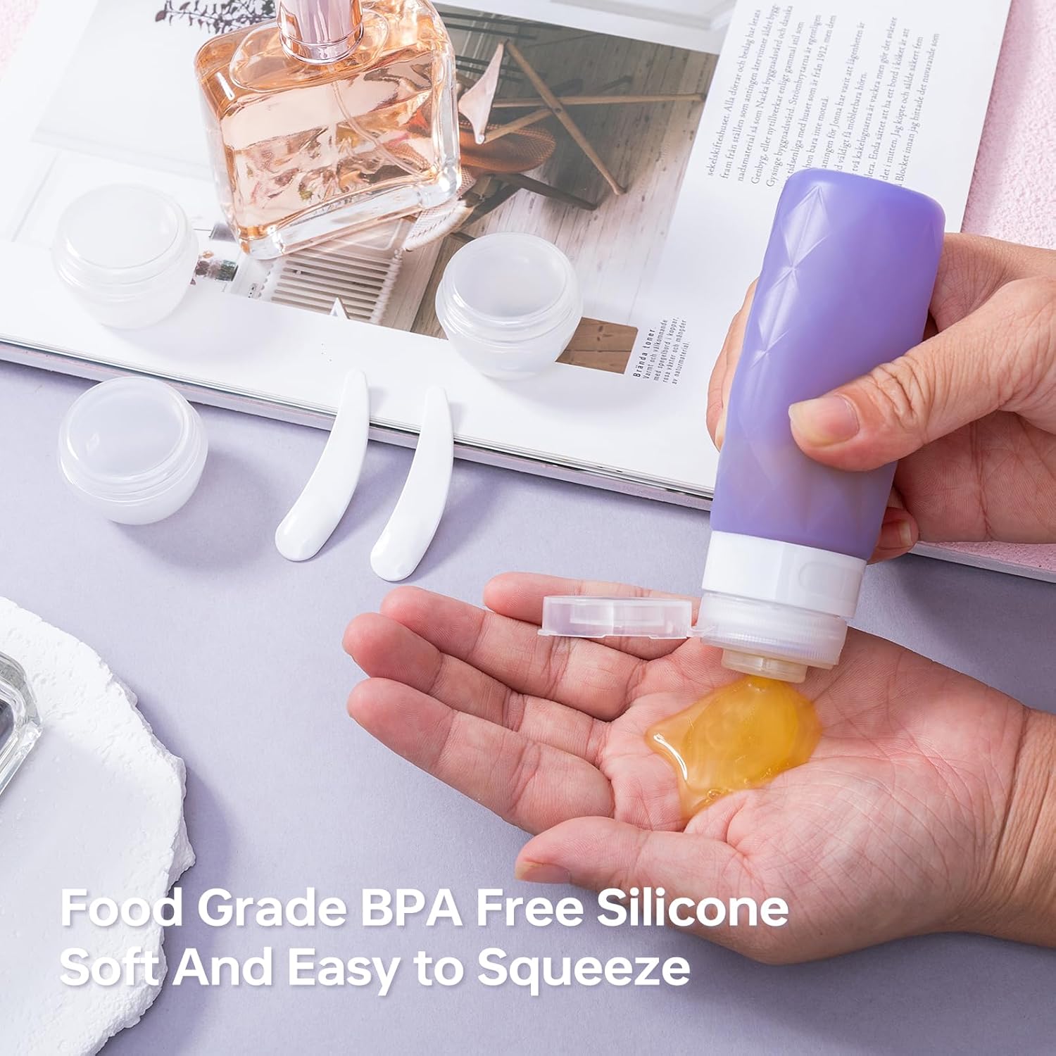 20Pack Travel Bottles Set,Leak Proof TSA Approved Travel Size Containers, Travel Essentials for Conditioner, Shampoo, Lotion & Body Wash Accessories (Dark Color) (Warm Color) - Image 5