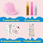 Klever Kits Decorate Your Own Baseball Cap with 7 Sheets Gems Stickers, Art & Crafts Kit for Kids, Fun Creative DIY Toys for Kids Girls - Image 4
