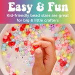 Creativity for Kids Rainbow Bead Jar Jewelry Making Kit: Makes 40+ Friendship Bracelets, DIY Holiday Stocking Stuffers Crafts for Girls, Easter Basket Stuffers for Kids (Ages 6+) - Image 8