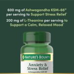Nature's Bounty Stress Relief, Ashwagandha KSM-66, Supports Occasional Stress Relief, Dietary Supplement, 2 Tablets per Day, Vegetarian Tablets, Gluten Free, 90 Ct - Image 4
