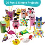 Craftikit® 20 Award-Winning Animal Toddler Arts and Crafts for Kids Ages 3-10 Years, All-Inclusive Animal Craft Kits, Fun Toddler Craft Box for Girls, Boys in Preschool - Image 5
