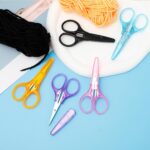 5 Pcs Mini Travel Scissors with Protective Covers - Stainless Steel Small Craft Scissors for Knitting, Sewing, and Paper Cutting - Straight Fine Tips Design - Image 3