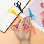 5 Pcs Mini Travel Scissors with Protective Covers - Stainless Steel Small Craft Scissors for Knitting, Sewing, and Paper Cutting - Straight Fine Tips Design - Image 5