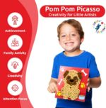 Little Jupiter DIY Pom Pom Art - Makes 10 Art Pieces -Boy & Girl for Age 3-5 - Toddler Kids Crafts 3-5 Activities - Arts and Crafts (Set4) - Image 3