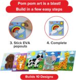 Little Jupiter DIY Pom Pom Art - Makes 10 Art Pieces -Boy & Girl for Age 3-5 - Toddler Kids Crafts 3-5 Activities - Arts and Crafts (Set4) - Image 6