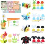 Coola Craft Kit for Kids 4-8, Arts and Crafts for Kids, Felt Animal Toddler Craft 8PC, Sewing Crafts, Girls Boys Beginners DIY Gift Educational Toys Include Bee Ladybug Snail Caterpillar - Image 3