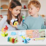 Coola Craft Kit for Kids 4-8, Arts and Crafts for Kids, Felt Animal Toddler Craft 8PC, Sewing Crafts, Girls Boys Beginners DIY Gift Educational Toys Include Bee Ladybug Snail Caterpillar - Image 6