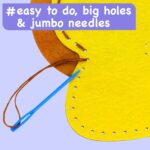 EZCRA Easy Arts and Crafts for Kids - No Mess Sewing Kit for Kids - 4 Easy to Do Cute Animals Sewing Projects - Fun Felt Stickers - Tools with Instruction - Gifts for Boys and Girls Age 4,5,6,7,8 - Image 5