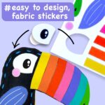 EZCRA Easy Arts and Crafts for Kids - No Mess Sewing Kit for Kids - 4 Easy to Do Cute Animals Sewing Projects - Fun Felt Stickers - Tools with Instruction - Gifts for Boys and Girls Age 4,5,6,7,8 - Image 6