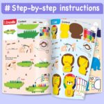 EZCRA Easy Arts and Crafts for Kids - No Mess Sewing Kit for Kids - 4 Easy to Do Cute Animals Sewing Projects - Fun Felt Stickers - Tools with Instruction - Gifts for Boys and Girls Age 4,5,6,7,8 - Image 7