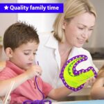 KRAFUN Beginner Preschool Lacing Card Kit for Kids Arts & Crafts, 5 Easy Safari and Animal Lacing Projects, Paper Craft Cards for Toddlers, Fine Motor Skills Training Toys - Image 7