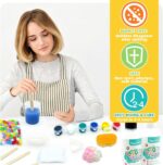 Taba Squishy Kit - 18OZ Rubber Squishys Kit with Guided, Make Your Own Squishies Kit - FuFu Squishy Kit with Mold, Flocking Powder - Stress Relief Entertainment - Image 5