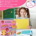 DINSUMRUG 20 Animal Arts & Crafts Kit for Kids 4-6, All-Inclusive Toddler Craft Box with Paper Plates, Puppets, Fun Activities, Tigers, Lions (134 Characters) (Princess) - Image 5