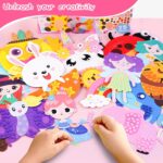 DINSUMRUG 20 Animal Arts & Crafts Kit for Kids 4-6, All-Inclusive Toddler Craft Box with Paper Plates, Puppets, Fun Activities, Tigers, Lions (134 Characters) (Princess) - Image 8