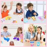 DINSUMRUG 20 Animal Arts & Crafts Kit for Kids 4-6, All-Inclusive Toddler Craft Box with Paper Plates, Puppets, Fun Activities, Tigers, Lions (134 Characters) (Princess) - Image 9