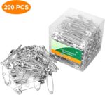 Large Safety Pins 2.2 inches (56mm), Size 4, 200 pcs, Nickel - Plated Steel (200) - Image 3