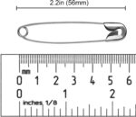 Large Safety Pins 2.2 inches (56mm), Size 4, 200 pcs, Nickel - Plated Steel (200) - Image 4