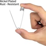 Large Safety Pins 2.2 inches (56mm), Size 4, 200 pcs, Nickel - Plated Steel (200) - Image 5