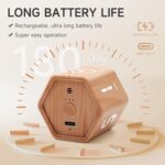 Productivity Timer 1, 5, 10, 30, 60 Minutes Preset, Desk Cube Timer with Gravity Sensor/Mute/Vibration for ADHD, Work, Study, Kitchen, Back to School (1, Wood Grain) - Image 4