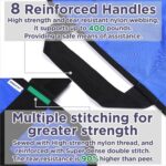 Multipurpose 48" x 40" Positioning Bed Pad with Reinforced Handles - Reusable & Washable Transfer Sheet for Turning, Lifting & Repositioning - Double-Sided Nylon Fabric, Blue - Image 4