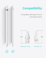 Metapen Pencil Tips for Apple Pencil 2nd and 1st Generation - 1:1 Original Size (4pcs, 100% Durable), Fit Well with iPad Pen for iPad Pro/Mini/Air, Active Stylus Nibs (White, NOT Yellow) - Image 4