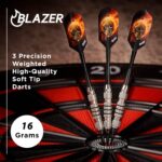 Fat Cat Blazer Soft Tip Darts with Storage/Travel Case, 16 Grams, Black - Image 4