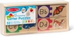 Melissa & Doug Self-Correcting Alphabet Puzzle (52 pcs) with Toy Storage Box, Wooden ABC Puzzles for Toddlers & Preschoolers, Montessori Learning Toys for Girls & Boys 4+ - Image 7