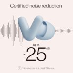 Alpine Silence Earplugs for Sleep, Focus & Travel - V-Shape Snug Fit & Soft Oval Tips – 4 Sizes XS/S/M/L - Comfortable, Reusable Hearing Protection - up to 25dB – Blue - Image 4