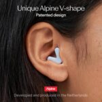 Alpine Silence Earplugs for Sleep, Focus & Travel - V-Shape Snug Fit & Soft Oval Tips – 4 Sizes XS/S/M/L - Comfortable, Reusable Hearing Protection - up to 25dB – Blue - Image 5