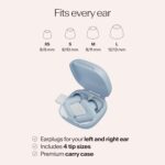 Alpine Silence Earplugs for Sleep, Focus & Travel - V-Shape Snug Fit & Soft Oval Tips – 4 Sizes XS/S/M/L - Comfortable, Reusable Hearing Protection - up to 25dB – Blue - Image 8