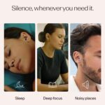 Alpine Silence Earplugs for Sleep, Focus & Travel - V-Shape Snug Fit & Soft Oval Tips – 4 Sizes XS/S/M/L - Comfortable, Reusable Hearing Protection - up to 25dB – Blue - Image 9