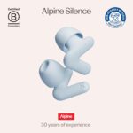 Alpine Silence Earplugs for Sleep, Focus & Travel - V-Shape Snug Fit & Soft Oval Tips – 4 Sizes XS/S/M/L - Comfortable, Reusable Hearing Protection - up to 25dB – Blue - Image 10