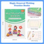 Magic Grooved Writing Books - Reusable Large 6-Calligraphy Practice Book Set for Kids Ages 3-10 - Preschool Learning Books & Christmas Educational Gifts - Image 3