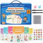 Magic Grooved Writing Books - Reusable Large 6-Calligraphy Practice Book Set for Kids Ages 3-10 - Preschool Learning Books & Christmas Educational Gifts - Image 10