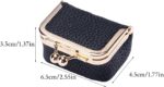 Genuine Leather Jewelry Travel Case Mini Portable Organizer with Kiss Lock & Anti-Tip Design, Stable Small Jewelry Box for Earrings, Rings, Coin Purse for Travel (2.55x1.77 Inch, Blue) - Image 8