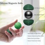 Silicone Magnetic Balls Fidget Toys for Adults & Teens,4PCS Stress Relief Sensory Toys for Autism ADHD Anxiety,Fun Textures Gadgets,Office Desk Toy,Stocking Stuffers for Women Men Teen Gift - Image 3